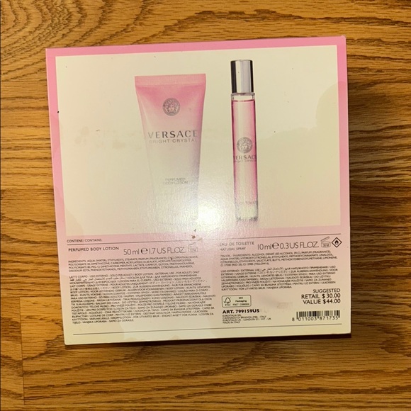 Versace Bright Crystal Pink and Cream Box with perfume and lotion. - Picture 2 of 5